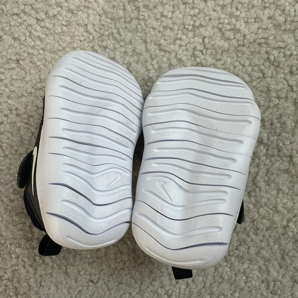 Nike Toddler Kids Flex Contact 3 AR4155-001 Black Hook And Loop Walking Shoes 2C